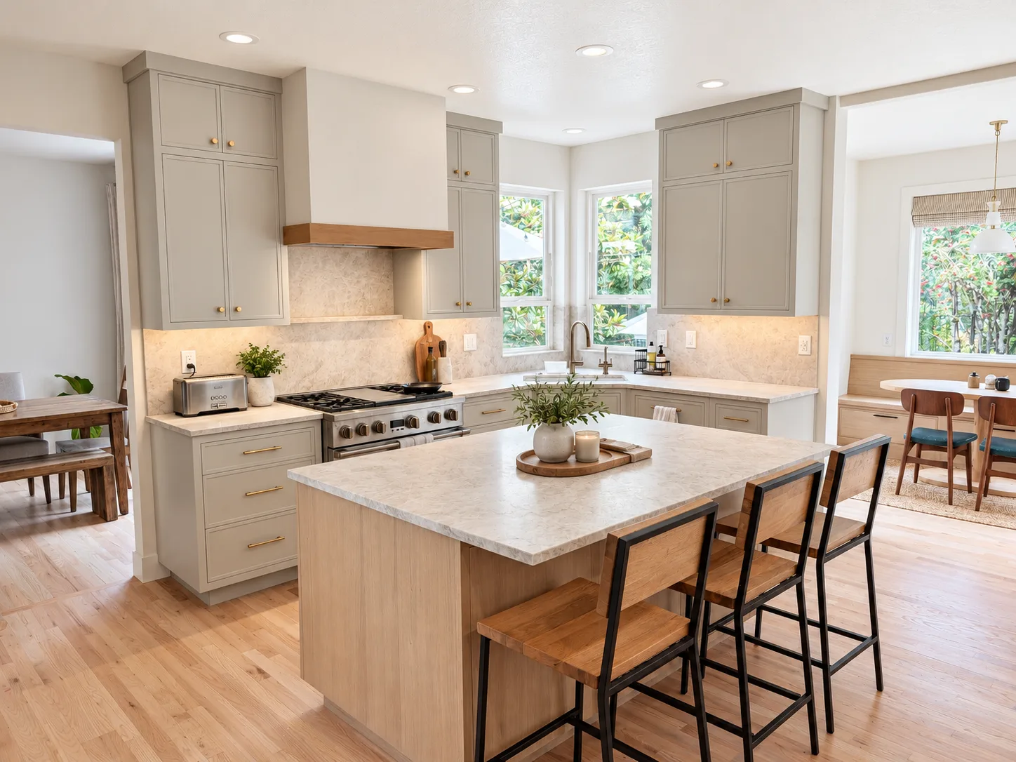 Artisan kitchen with Napa inset doors, Beaverton Oregon