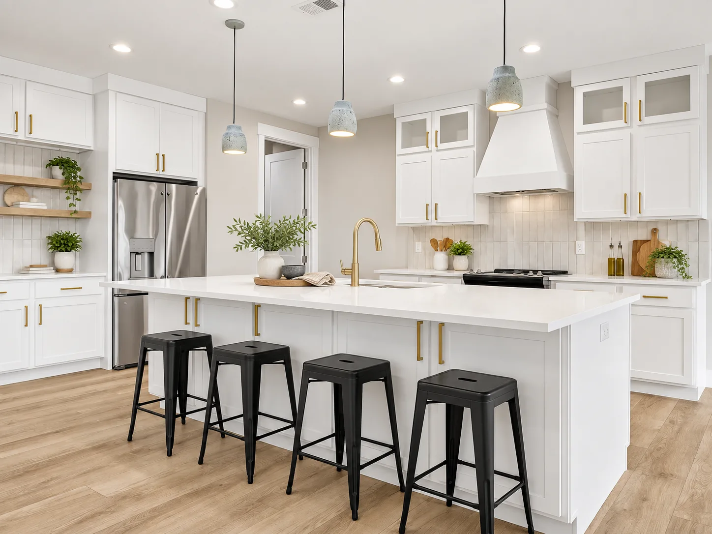 Craftsman Rapid kitchen, Bristol door in Alabaster