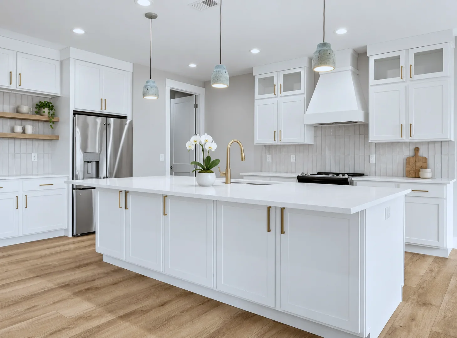 Craftsman Rapid kitchen, Bristol door in Alabaster